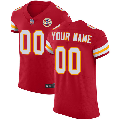 Men's Kansas City Chiefs Red Team Color Vapor Untouchable Custom Elite NFL Stitched Jersey